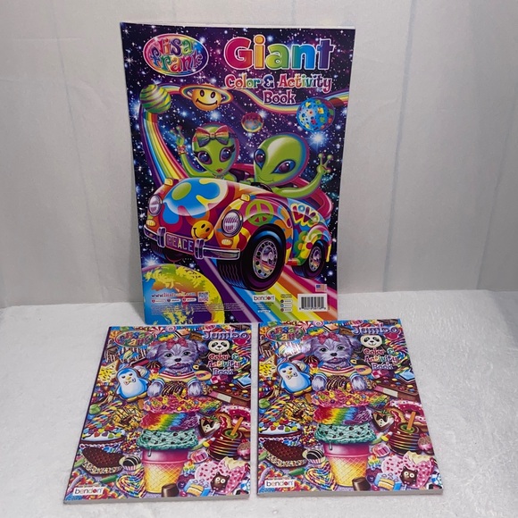 Lisa Frank Other - Lisa Frank Giant & Jumbo color and activity books set up 3
